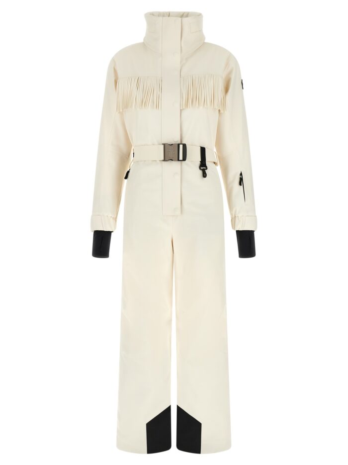 moncler grenoble white fringed ski suit MONCLER GRENOBLE White Fringed Ski Suit