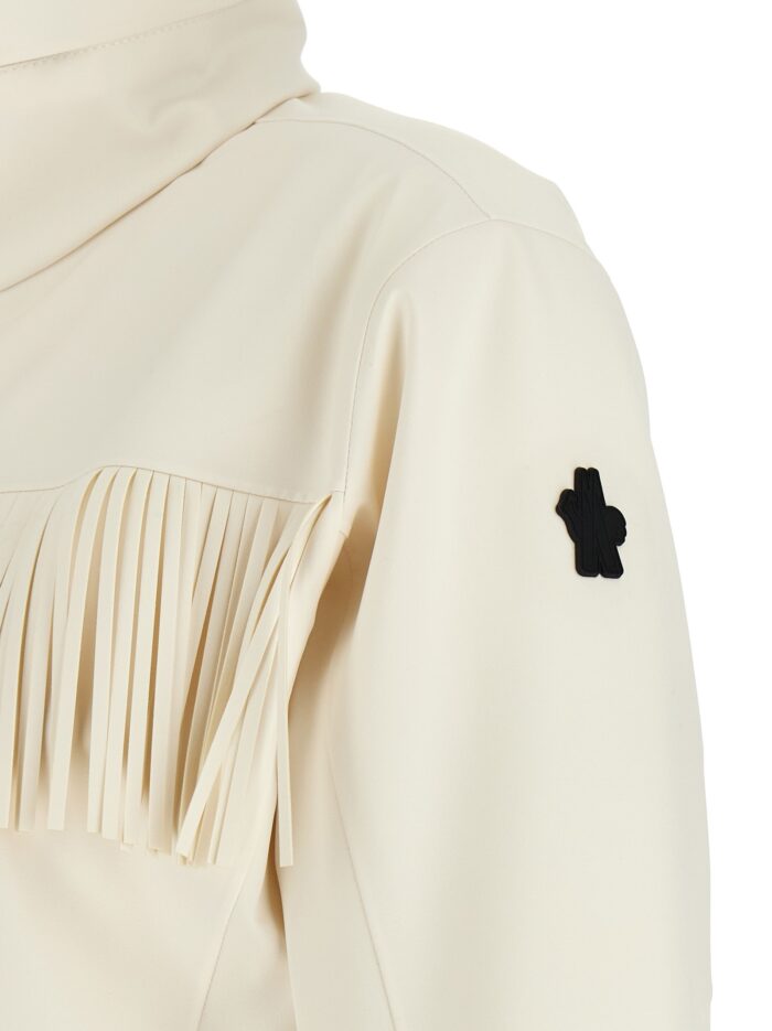 MONCLER GRENOBLE White Fringed Ski Suit