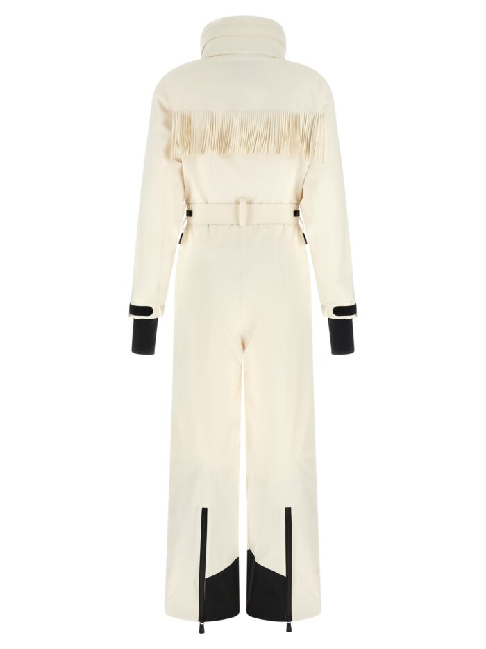 MONCLER GRENOBLE White Fringed Ski Suit