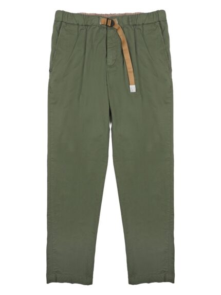 WHITE SAND PANTALONE IN COTONE CON CINTURA