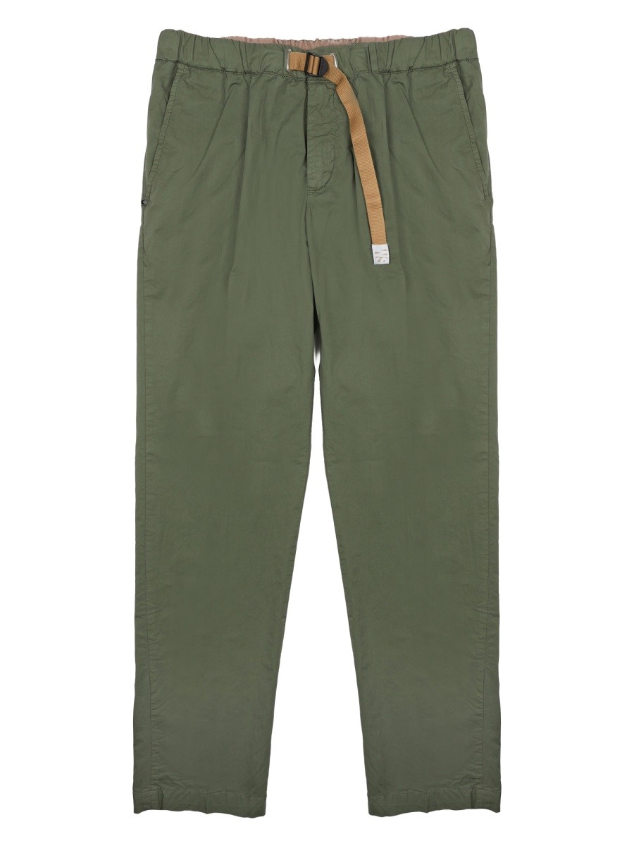 WHITE SAND PANTALONE IN COTONE CON CINTURA