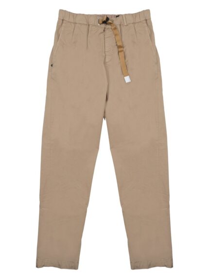 WHITE SAND PANTALONE IN COTONE CON CINTURA