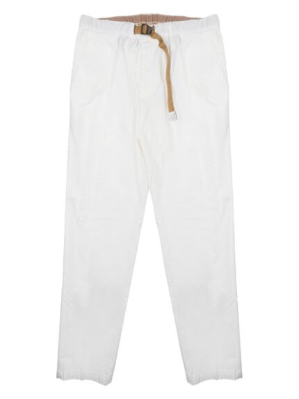 WHITE SAND PANTALONE IN COTONE CON CINTURA