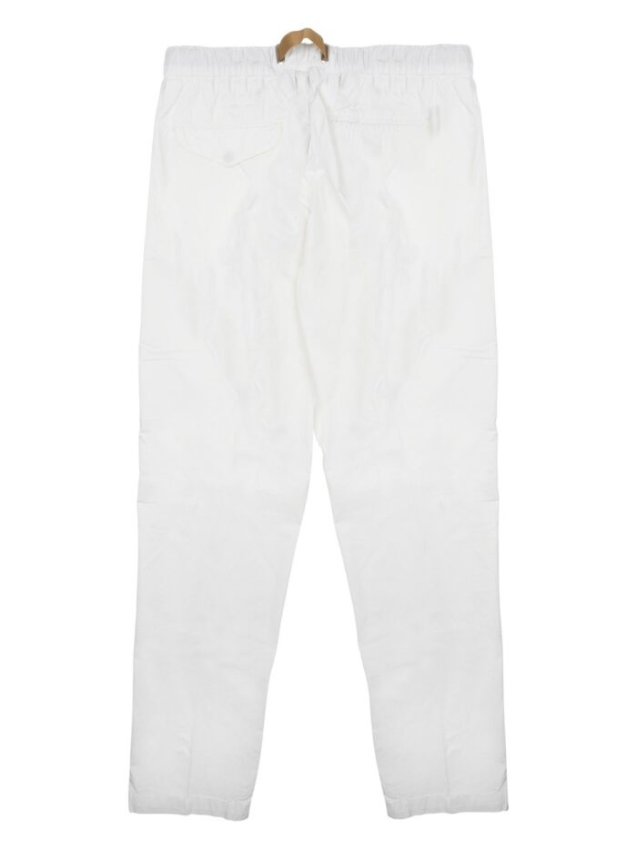 WHITE SAND PANTALONE IN COTONE CON CINTURA