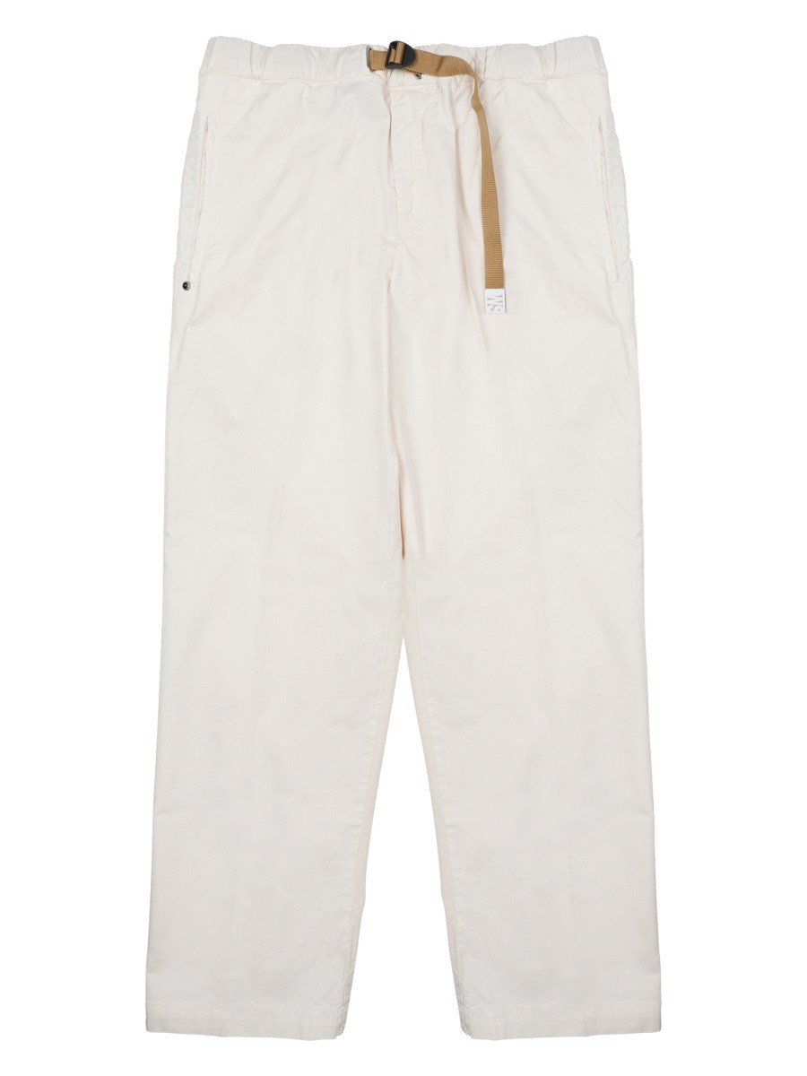 WHITE SAND PANTALONE IN COTONE CON CINTURA