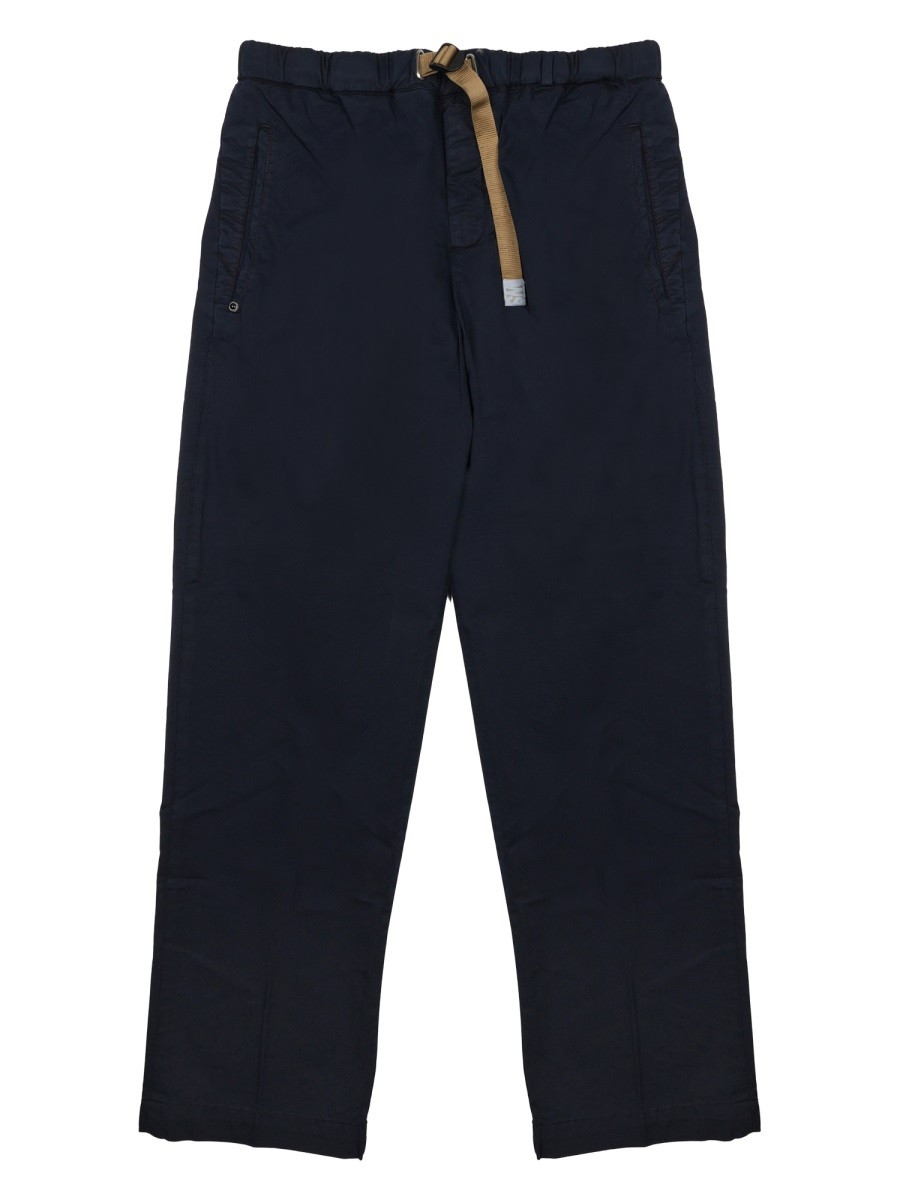 WHITE SAND PANTALONE IN COTONE CON CINTURA