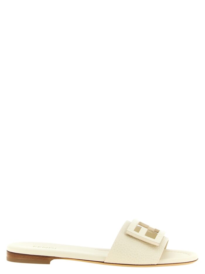 fendi white 'tube' slides Fendi White 'Tube' Slides