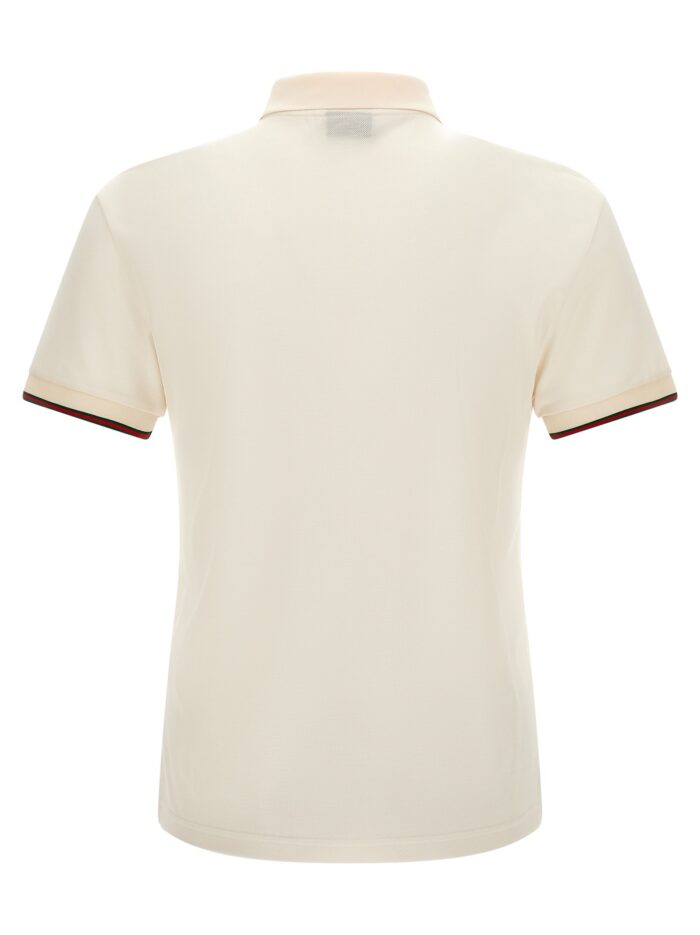 Gucci White 'Web' Polo Shirt
