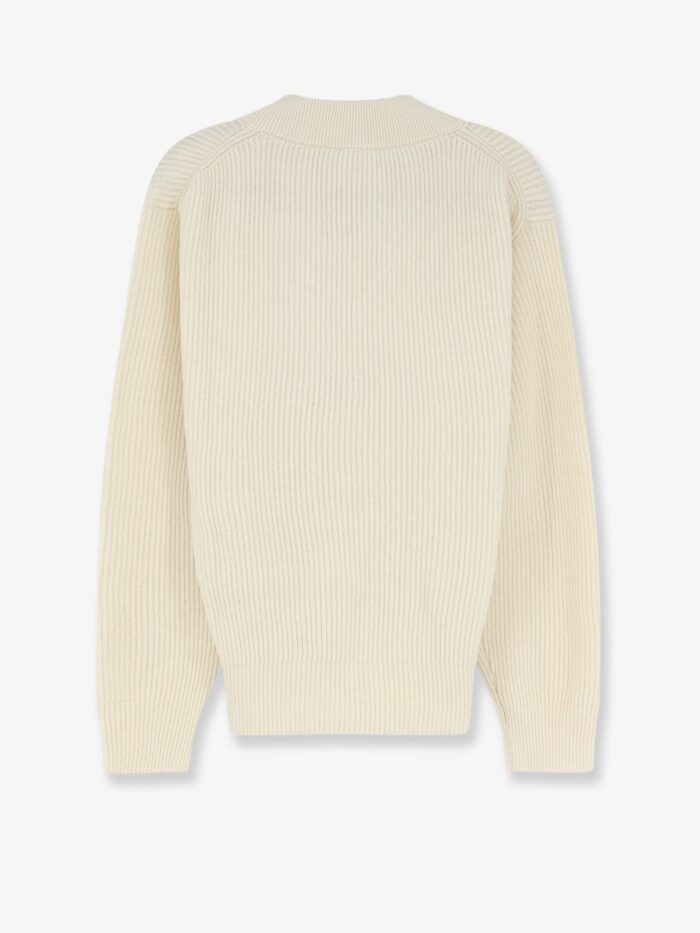 Dior White Wool And Cashmere Ribbed Sweater