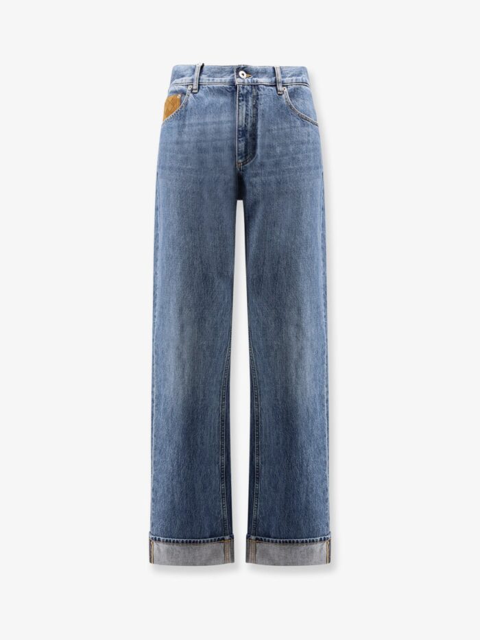 bottega veneta wide leg jeans with turn up Bottega Veneta Wide Leg Jeans With Turn Up