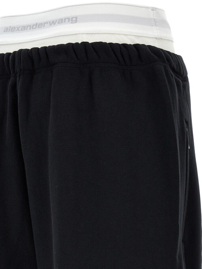 T BY ALEXANDER WANG 'Wide Leg W/ Logo Elastic Exposed Brief' Joggers