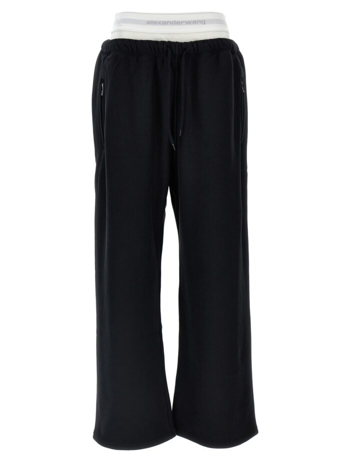 t by alexander wang 'wide leg w/ logo elastic exposed brief' joggers T BY ALEXANDER WANG 'Wide Leg W/ Logo Elastic Exposed Brief' Joggers