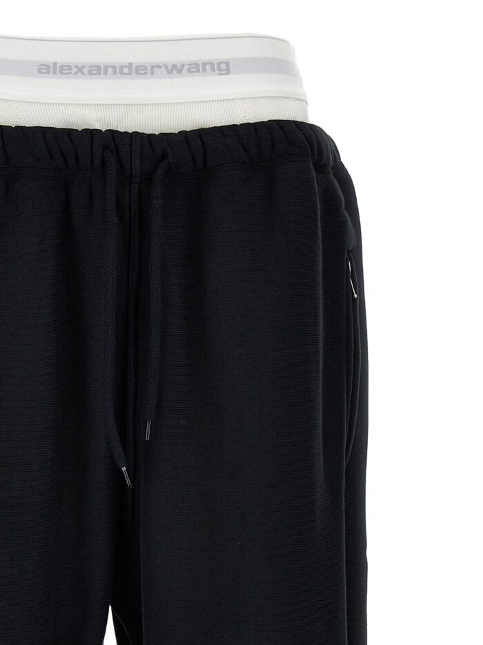 T BY ALEXANDER WANG 'Wide Leg W/ Logo Elastic Exposed Brief' Joggers