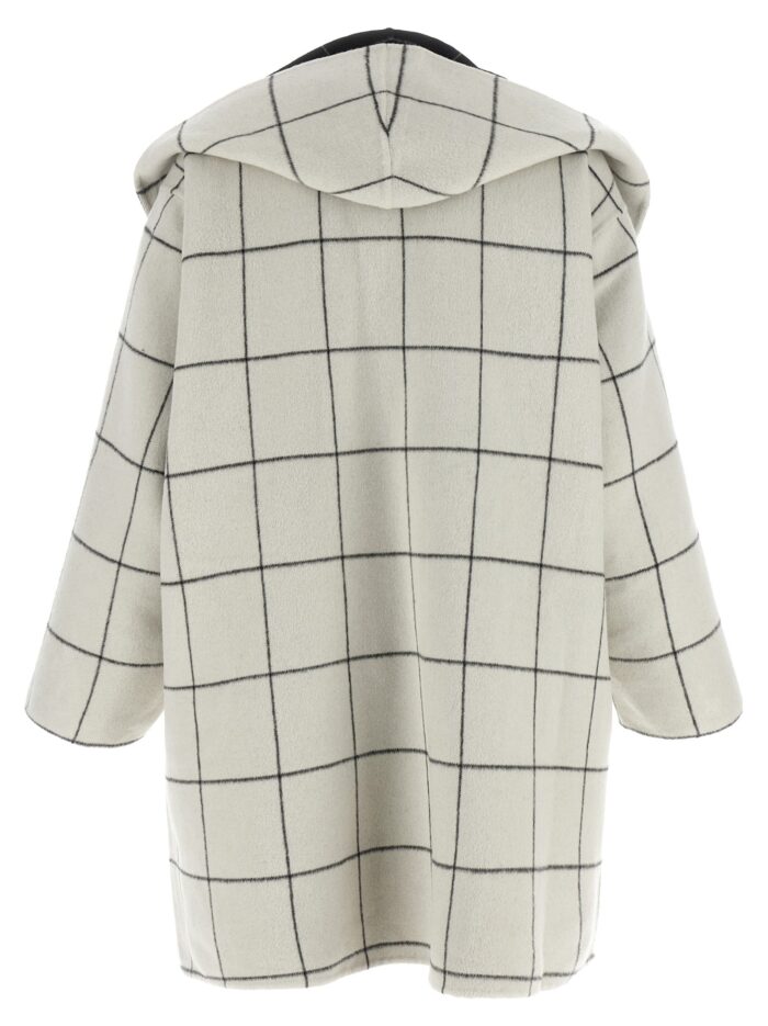 TOTEME ' Windowpane Hoodie' Revrsibile Coat