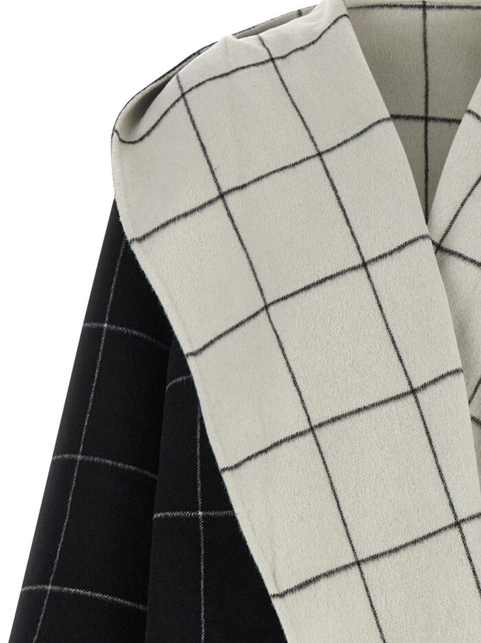TOTEME ' Windowpane Hoodie' Revrsibile Coat