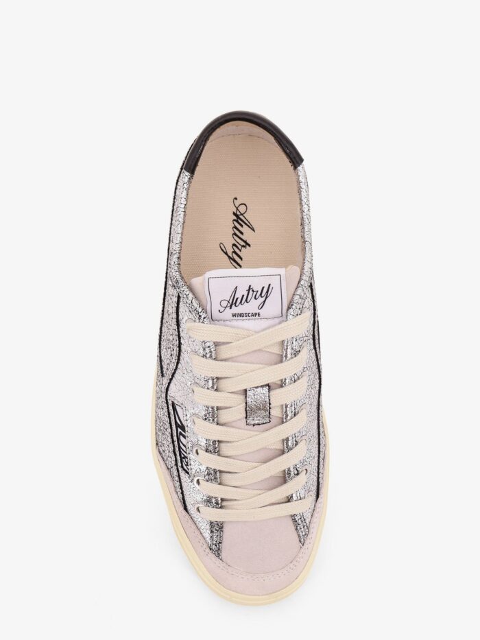 Autry Windscape Low Silver Leather Sneakers