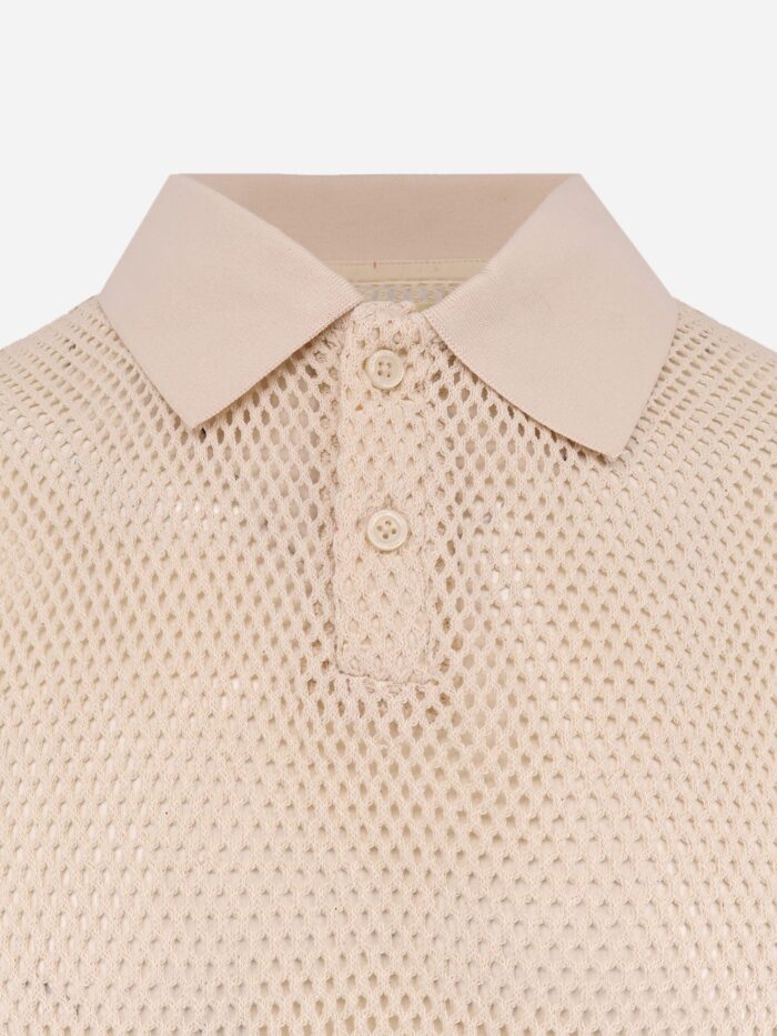 WOODBIRD Perforated Cotton Polo Shirt