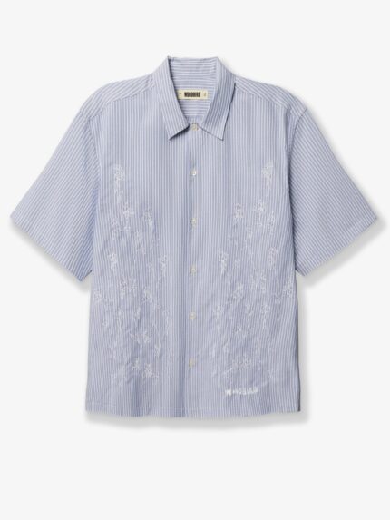 WOODBIRD Wbwang Ox Flower Striped Cotton Shirt