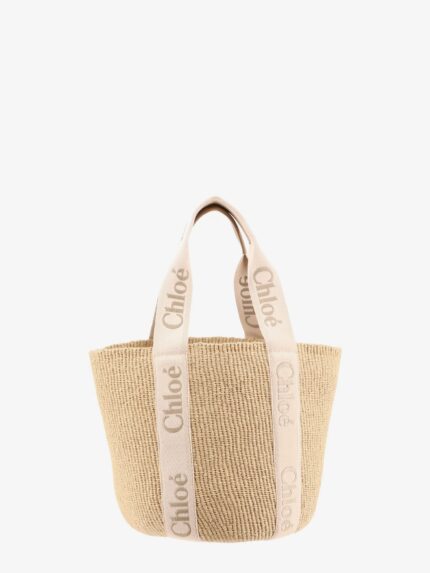 Chloe' Woody Rafia Shoulder Bag