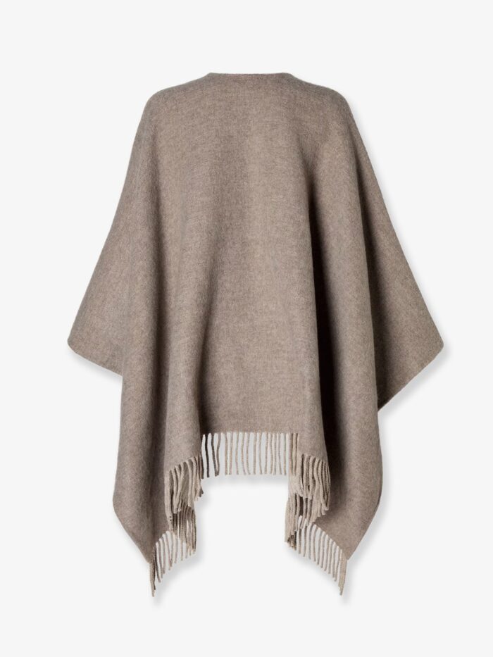 Fendi Wool And Cashmere Cape With FF Zucca Print