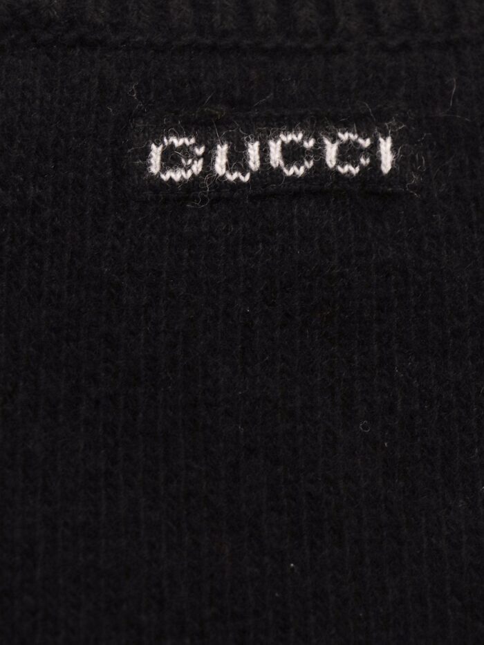 Wool And Cashmere Cardigan With Gucci Intarsia