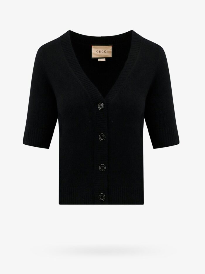 Wool And Cashmere Cardigan With Gucci Intarsia
