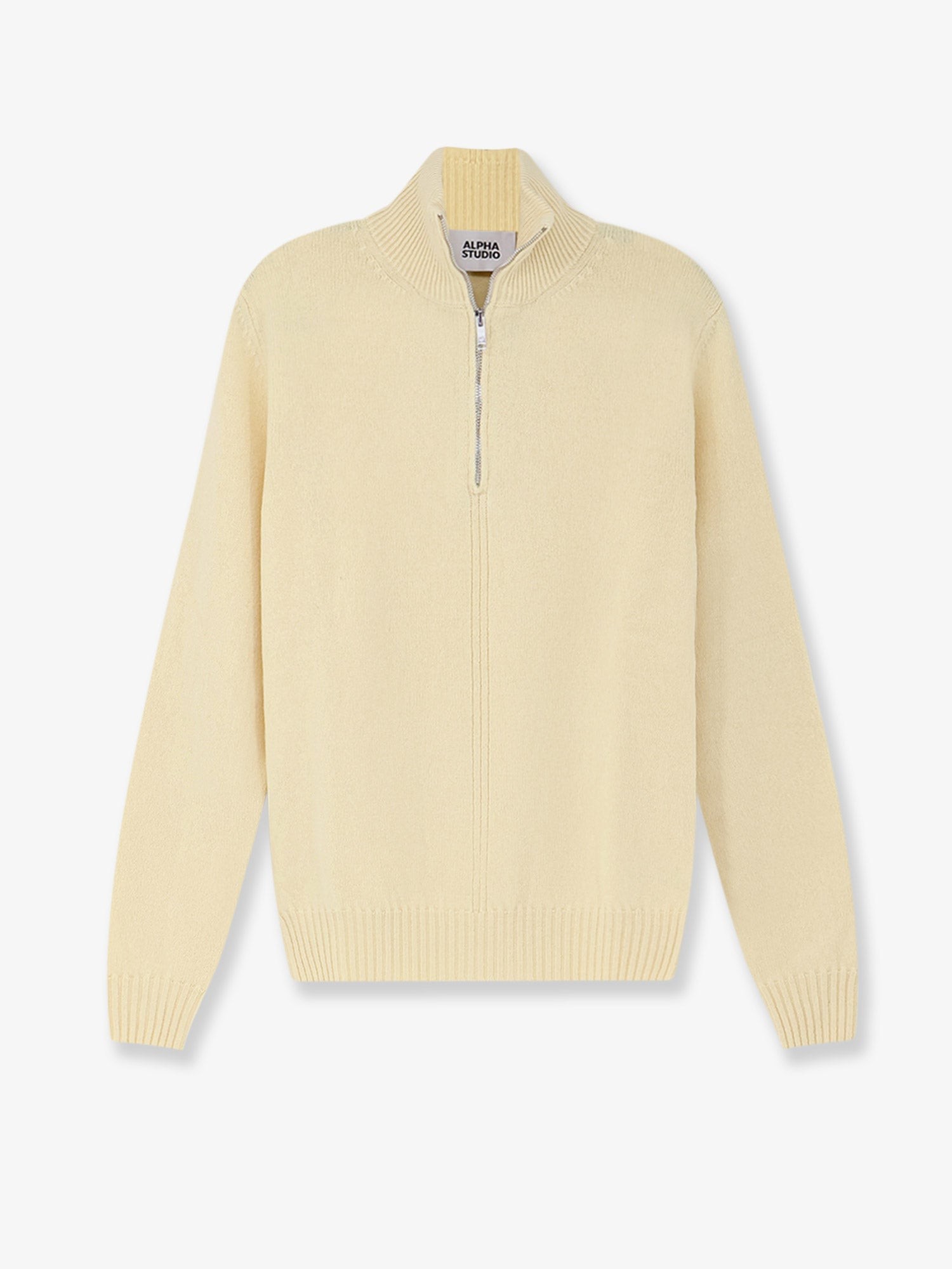 ALPHA-STUDIO Wool And Cashmere Half-zip Cardigan
