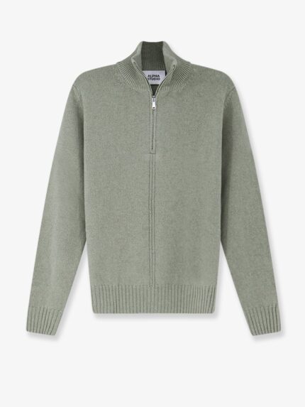ALPHA-STUDIO Wool And Cashmere Half-zip Cardigan