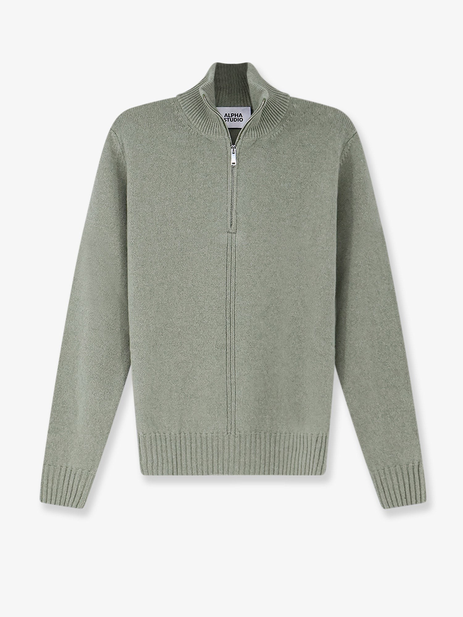 ALPHA-STUDIO Wool And Cashmere Half-zip Cardigan