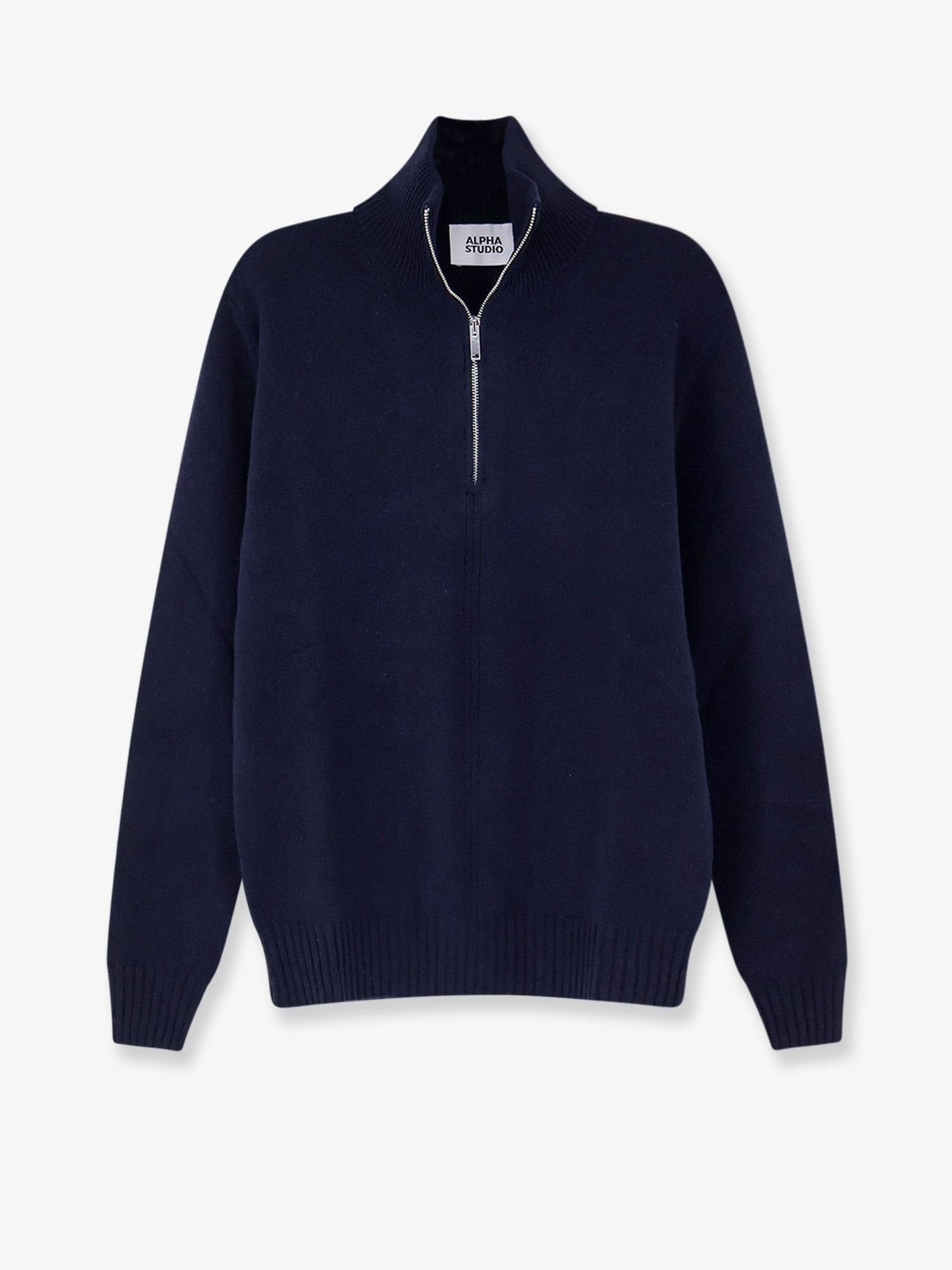 ALPHA-STUDIO Wool And Cashmere Half-zip Cardigan