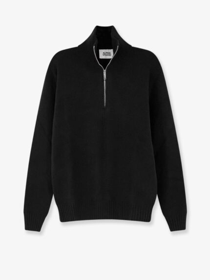 ALPHA-STUDIO Wool And Cashmere Half-zip Cardigan