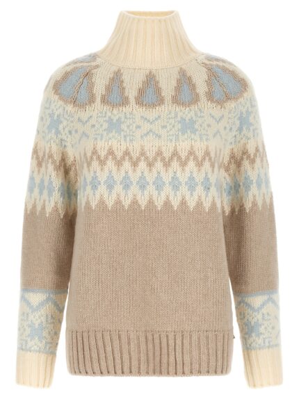 Herno Wool And Cashmere Sweater With Intarsia