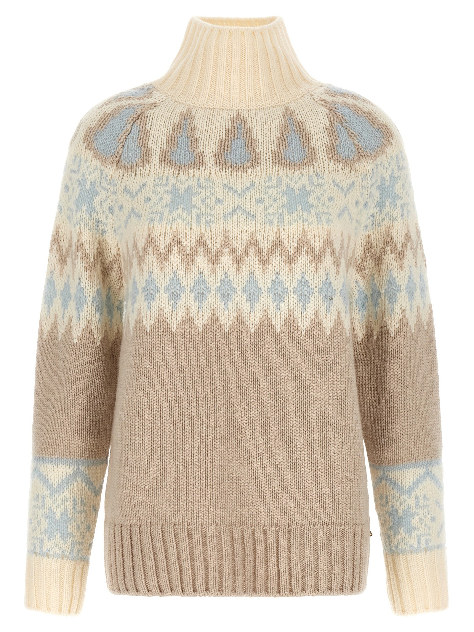 Herno Wool And Cashmere Sweater With Intarsia