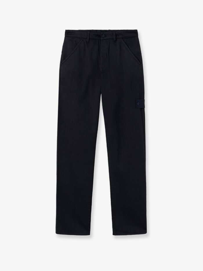 Stone Island Wool And Cotton Blend Trousers