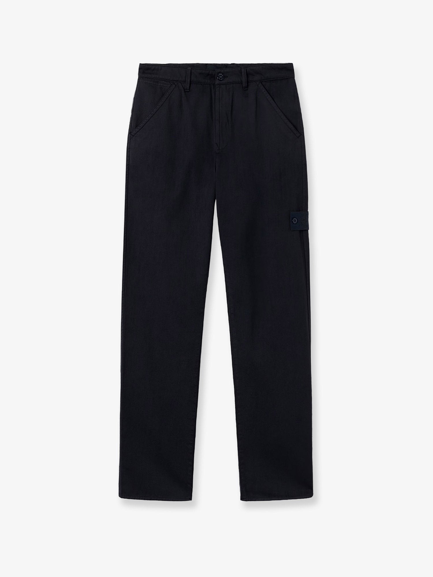 Stone Island Wool And Cotton Blend Trousers