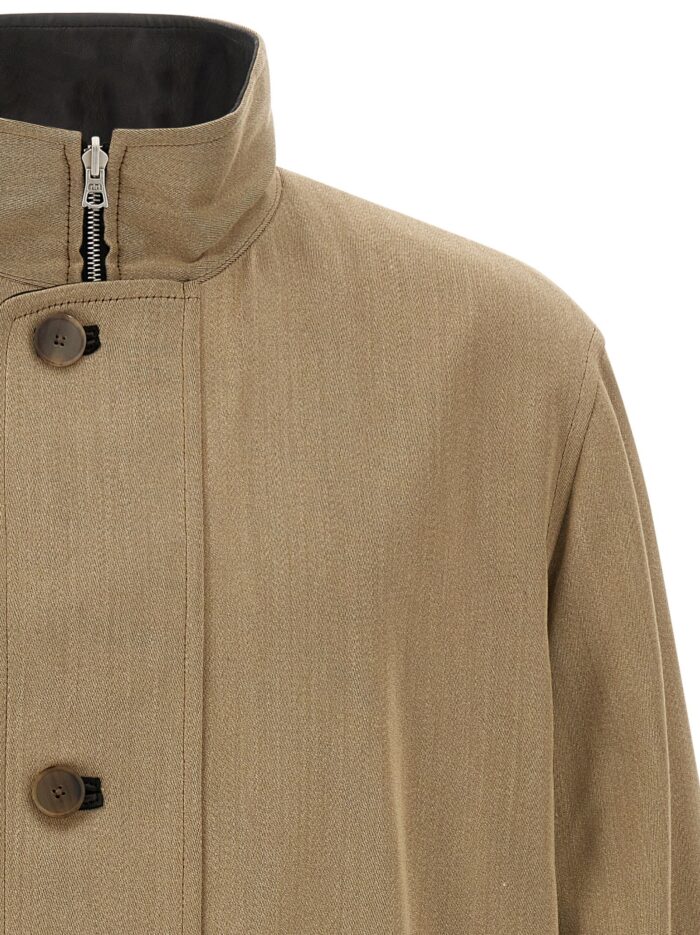 AURALEE Wool And Leather Reversible Jacket