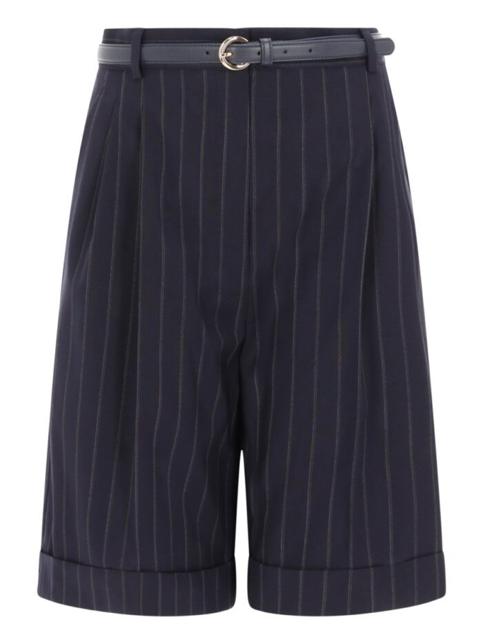 max mara wool bermuda shorts with belt Max Mara WOOL BERMUDA SHORTS WITH BELT