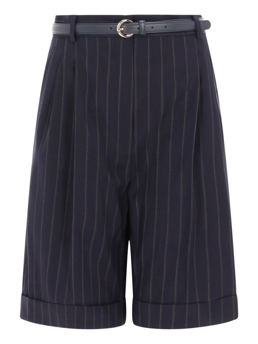 Max Mara WOOL BERMUDA SHORTS WITH BELT