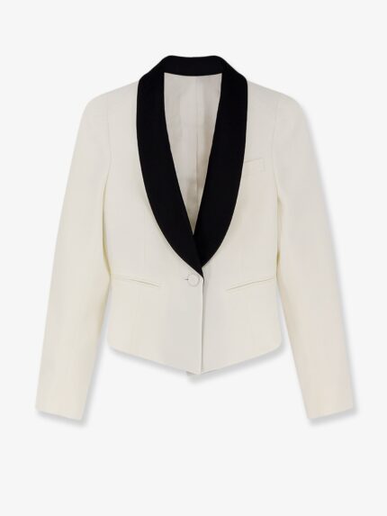Alexander Mcqueen Wool Blazer With Satin Lapel