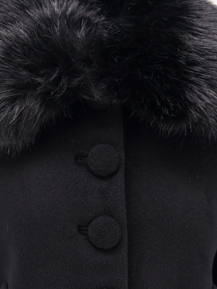 SELF PORTRAIT Wool Blend Blazer With Faux Fur Details