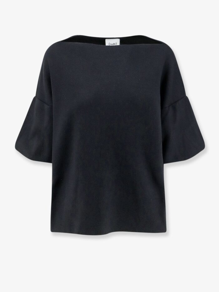nude wool blend boat neck sweater NUDE Wool Blend Boat Neck Sweater