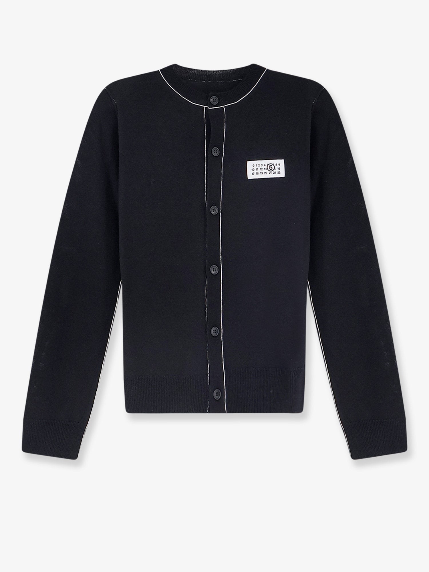 MM6 MAISON MARGIELA Wool Blend Cardigan With Front Numeric Detail