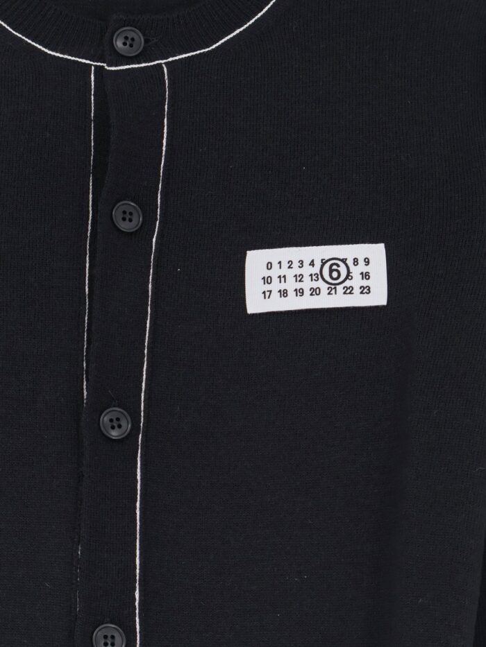 MM6 MAISON MARGIELA Wool Blend Cardigan With Front Numeric Detail