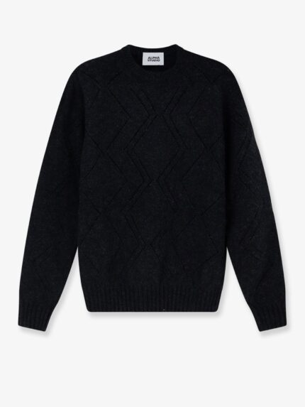 ALPHA-STUDIO Wool-blend Crew-neck Sweater