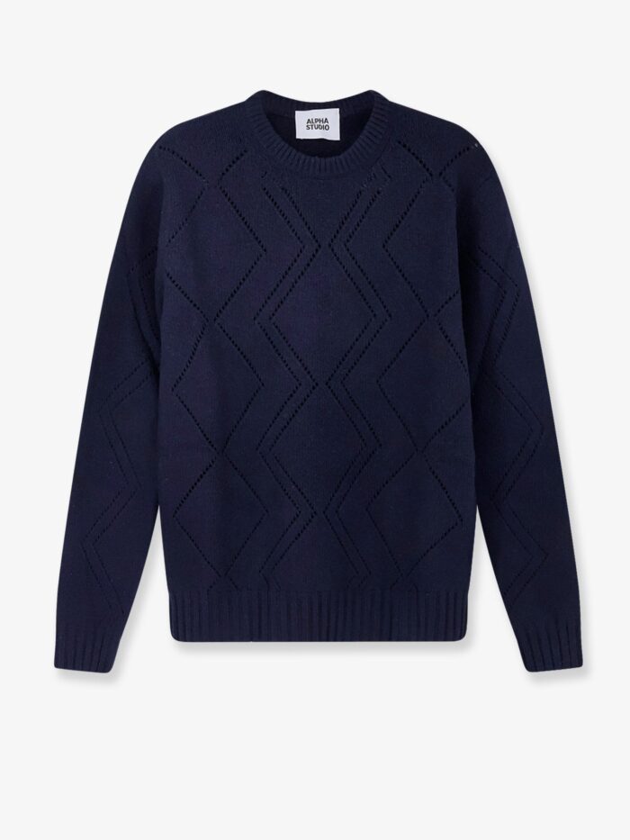 alpha studio wool blend sweater ALPHA-STUDIO Wool Blend Sweater