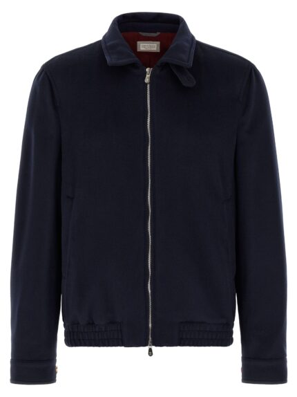 Brunello Cucinelli Wool Bomber Beaver