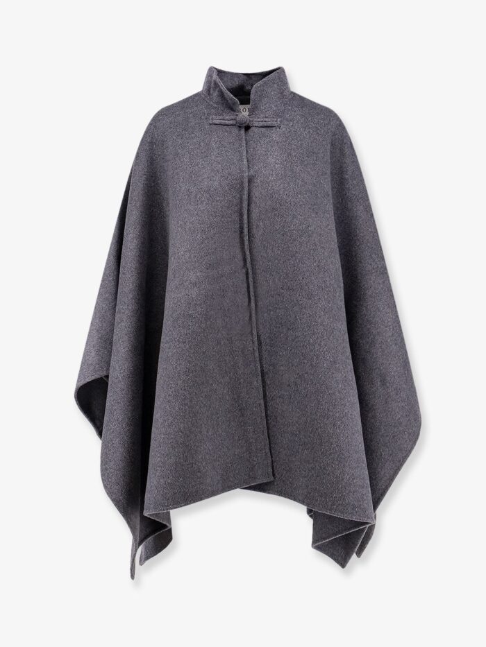 rohe wool cape with toggle ROHE Wool Cape With Toggle