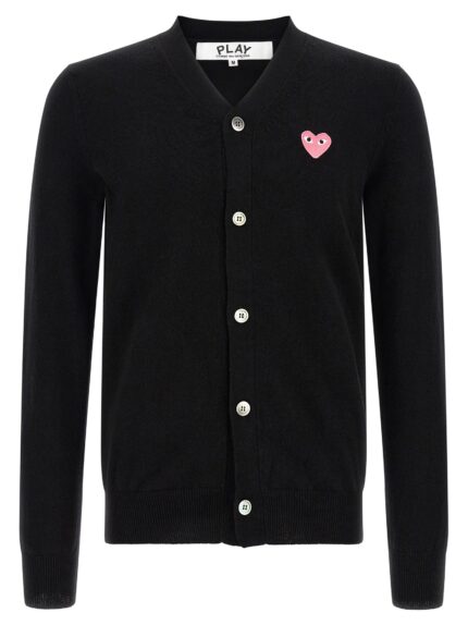 COMME DES GARCONS PLAY Wool Cardigan With Heart Patch