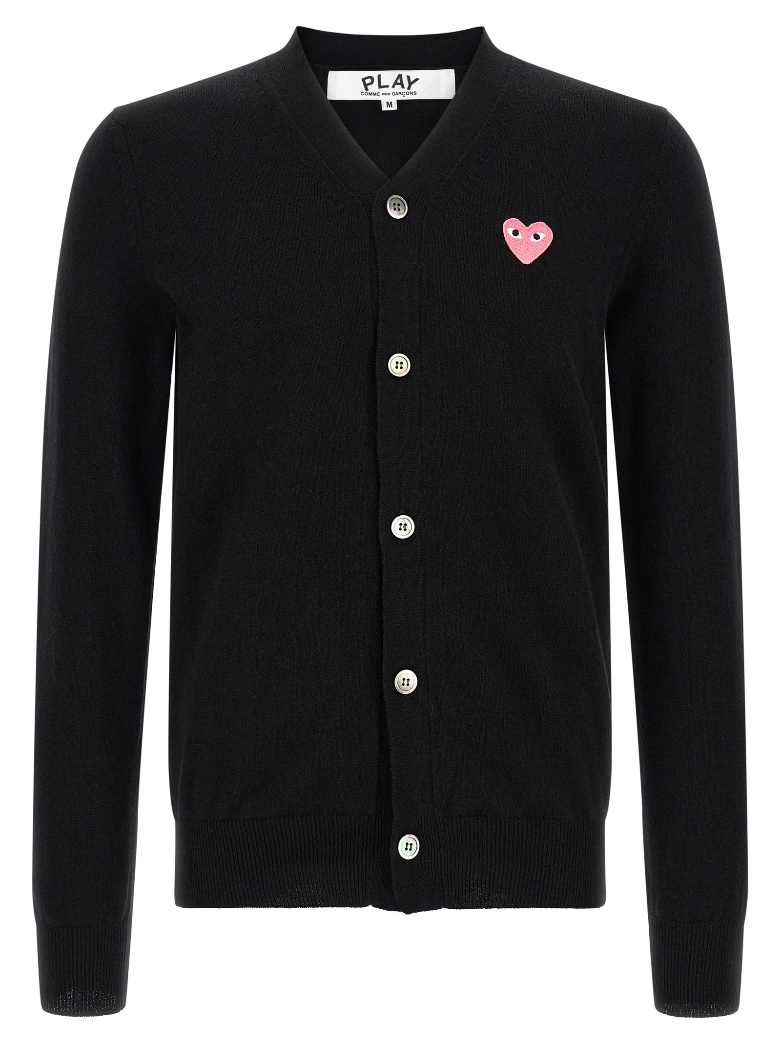 COMME DES GARCONS PLAY Wool Cardigan With Heart Patch