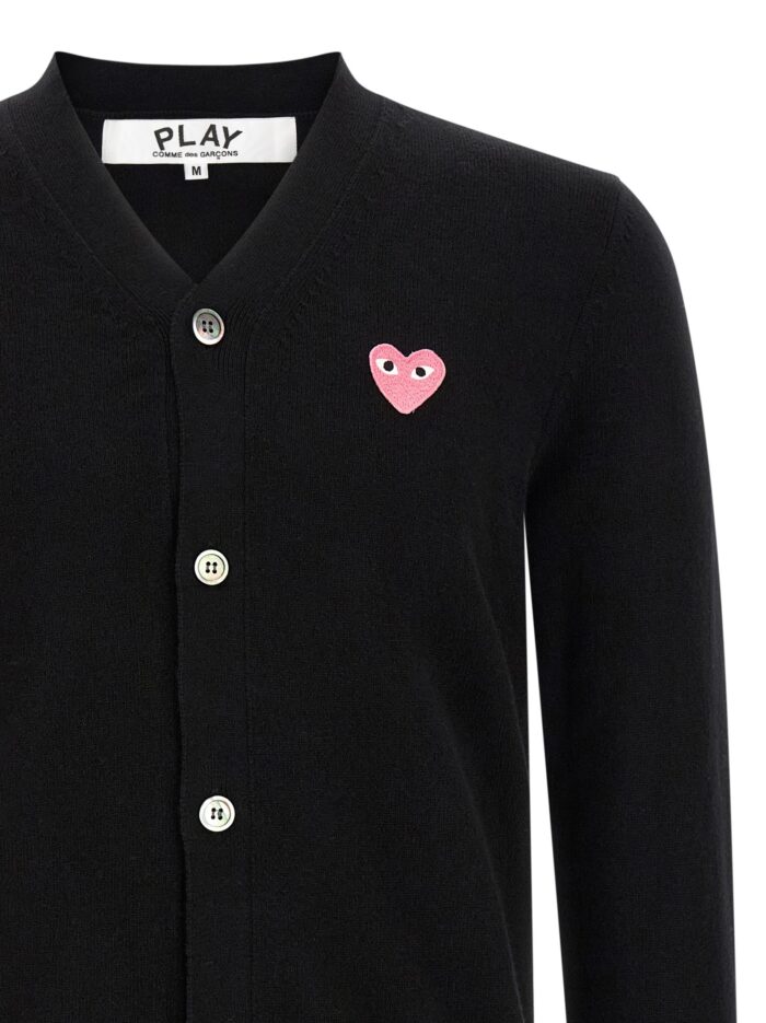 COMME DES GARCONS PLAY Wool Cardigan With Heart Patch